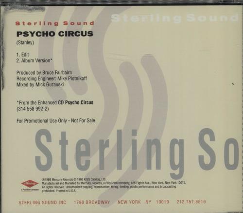 Kiss Psycho Circus CD single (CD5 / 5") US KISC5PS122053