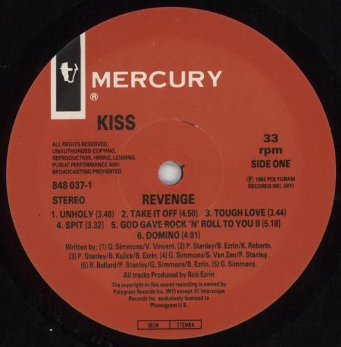 Kiss Revenge - Black Vinyl - EX vinyl LP album (LP record) UK KISLPRE496034