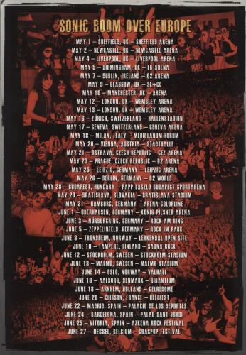 Kiss Sonic Boom Over Europe 2010 + Ticket Stub tour programme UK KISTRSO872419