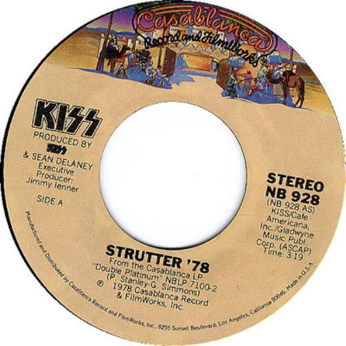Kiss Strutter '78 7" vinyl single (7 inch record / 45) US KIS07ST382410