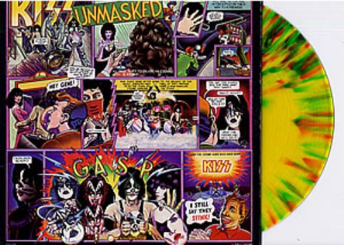 Kiss Unmasked - Yellow Splattered Vinyl vinyl LP album (LP record) Mexican KISLPUN50628