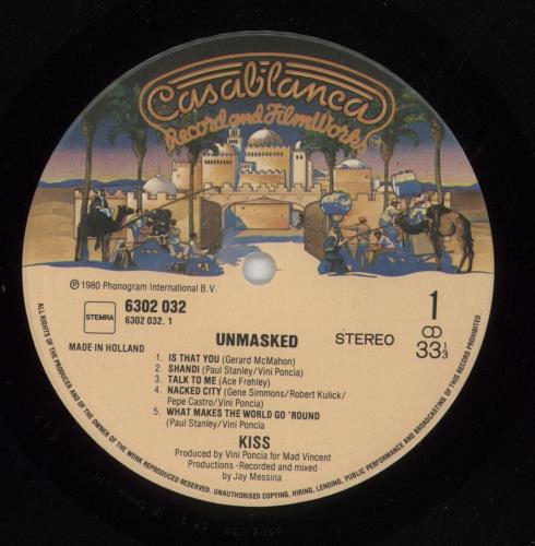 Kiss Unmasked vinyl LP album (LP record) Dutch KISLPUN865534