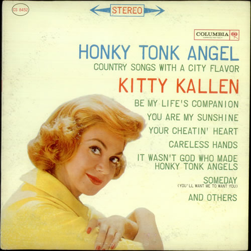 Kitty Kallen Honky Tonk Angel vinyl LP album (LP record) US 1KKLPHO538751