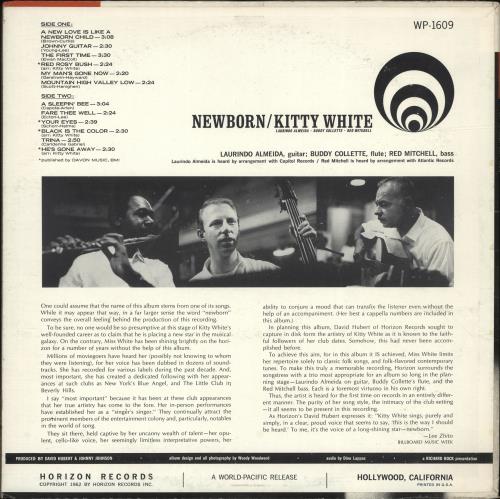 Kitty White Newborn vinyl LP album (LP record) US K8ULPNE699862