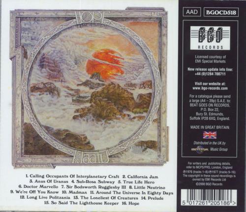 Klaatu Klaatu / Hope CD album (CDLP) UK KTUCDKL821819