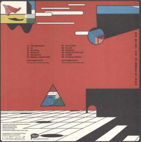 Klaus Johann Grobe Du Bist So Symmetrisch - Sky Blue Vinyl vinyl LP album (LP record) UK 3MNLPDU784080