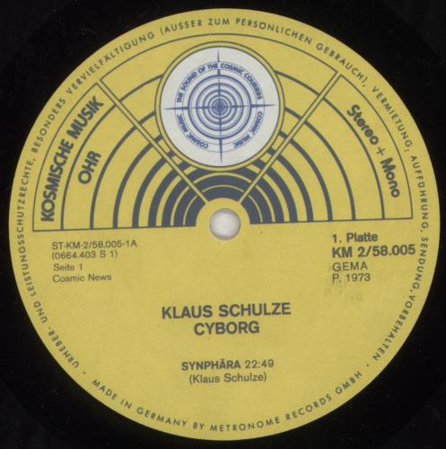 Klaus Schulze Cyborg 2-LP vinyl record set (Double LP Album) German ULZ2LCY210937