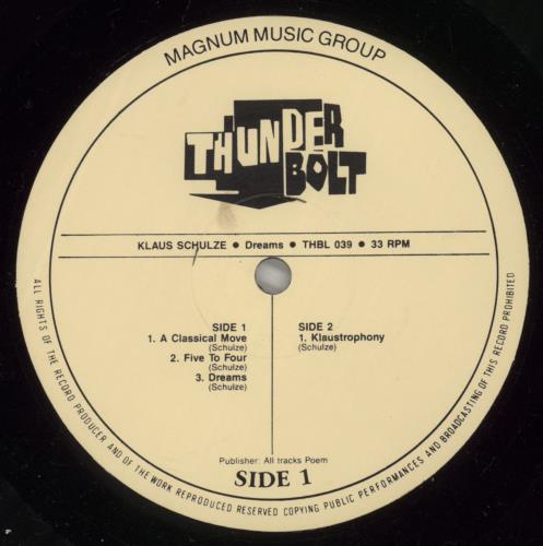 Klaus Schulze Dreams vinyl LP album (LP record) UK ULZLPDR687420