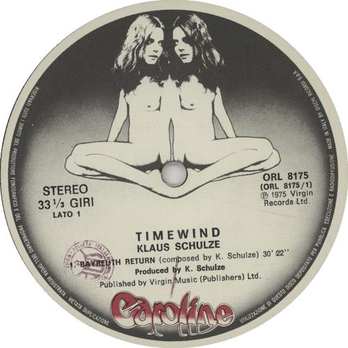 Klaus Schulze Timewind vinyl LP album (LP record) Italian ULZLPTI664557