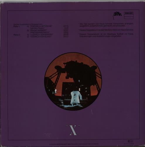 Klaus Schulze X 2-LP vinyl record set (Double LP Album) German ULZ2LX646840