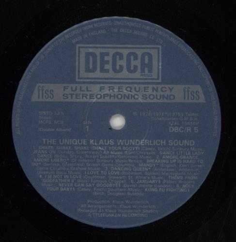 Klaus Wunderlich The Unique Klaus Wunderlich Sound 2-LP vinyl record set (Double LP Album) UK KWC2LTH745091