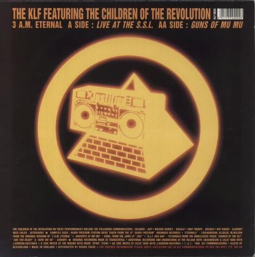 KLF 3 A.M. Eternal (Live At The S.S.L.) 12" vinyl single (12 inch record / Maxi-single) UK KLF12AM27263