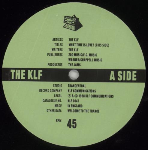 KLF What Time Is Love? - Pure Trance 1 12" vinyl single (12 inch record / Maxi-single) UK KLF12WH07427