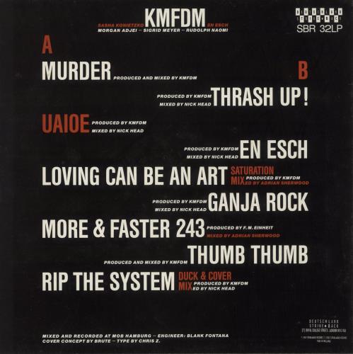 KMFDM UAIOE vinyl LP album (LP record) UK KM7LPUA879838
