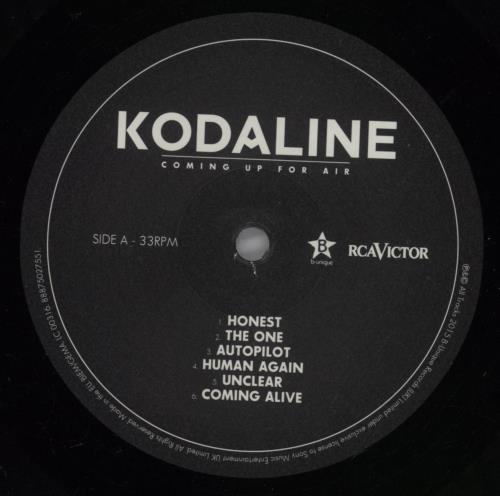 Kodaline Coming Up For Air vinyl LP album (LP record) UK K6DLPCO654732