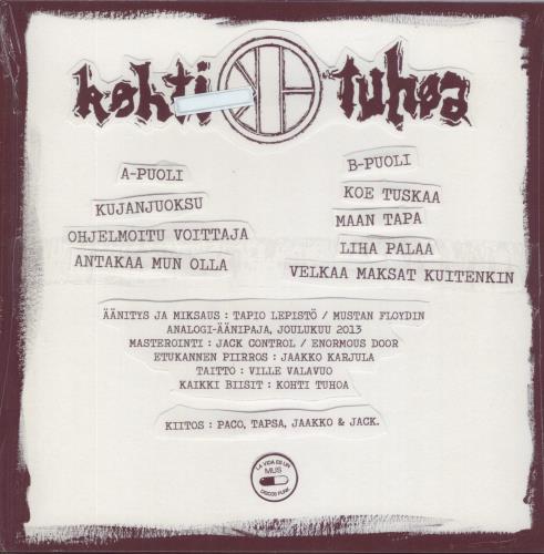 Kohti Tuhoa Kohti Tuhoa vinyl LP album (LP record) UK 5OWLPKO804113