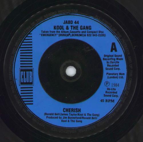 Kool & The Gang Cherish / Joanna 7" vinyl single (7 inch record / 45) UK KOO07CH636583