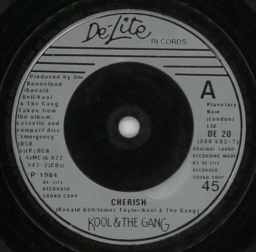 Kool & The Gang Cherish 7" vinyl single (7 inch record / 45) UK KOO07CH493608