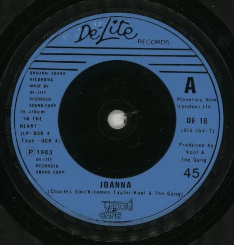 Kool & The Gang Joanna 7" vinyl single (7 inch record / 45) UK KOO07JO581918