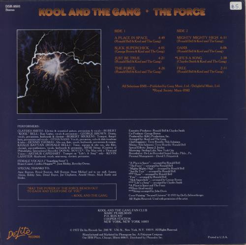Kool & The Gang The Force vinyl LP album (LP record) US KOOLPTH882078