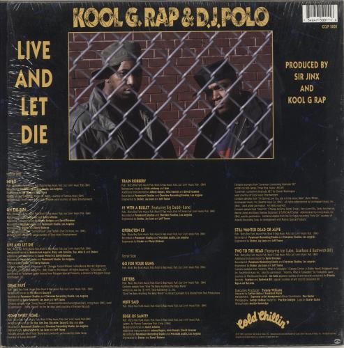 Kool G Rap Live And Let Die vinyl LP album (LP record) US QZRLPLI711924