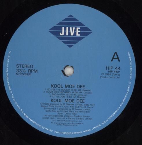 Kool Moe Dee Kool Moe Dee vinyl LP album (LP record) UK KO5LPKO686360