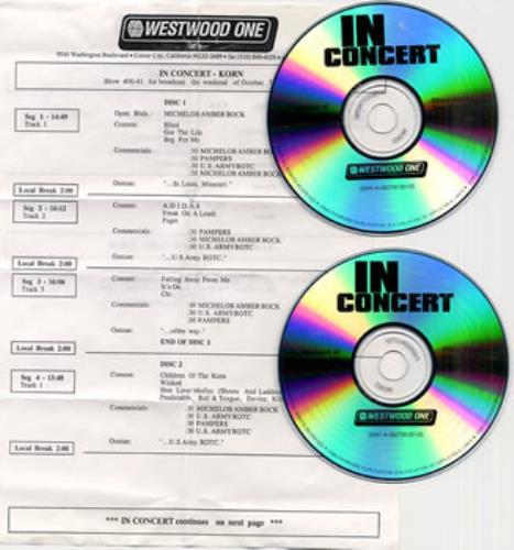 Korn In Concert 2 CD album set (Double CD) US KOR2CIN191772