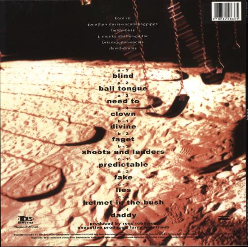 Korn Korn - 180 Gram Vinyl 2-LP vinyl record set (Double LP Album) UK KOR2LKO778227