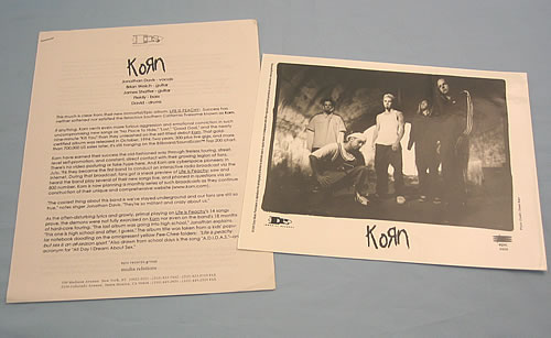 Korn Life Is Peachy media press pack US KORPPLI350521