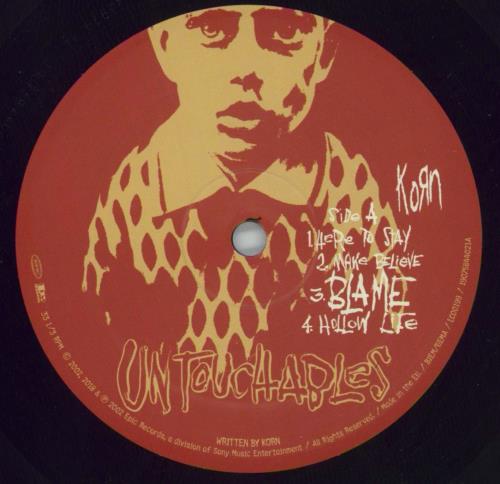 Korn Untouchables 2-LP vinyl record set (Double LP Album) UK KOR2LUN816620