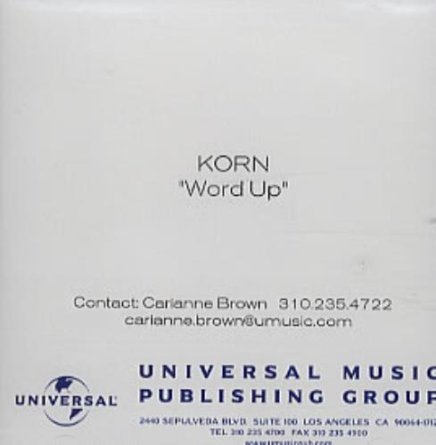 Korn Word Up CD-R acetate US KORCRWO320533