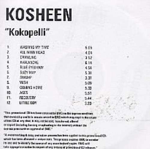 Kosheen Kokopelli CD-R acetate UK KSHCRKO252667