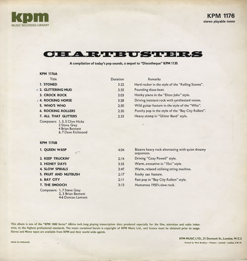 KPM Library Chartbusters vinyl LP album (LP record) UK KP1LPCH563956
