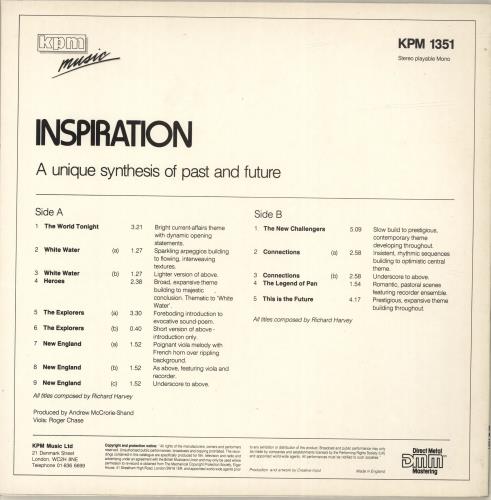 KPM Library Inspiration vinyl LP album (LP record) UK KP1LPIN689337