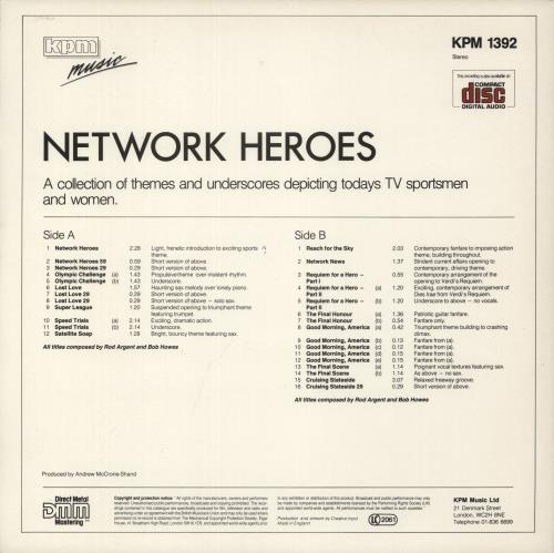 KPM Library Network Heroes vinyl LP album (LP record) UK KP1LPNE892982