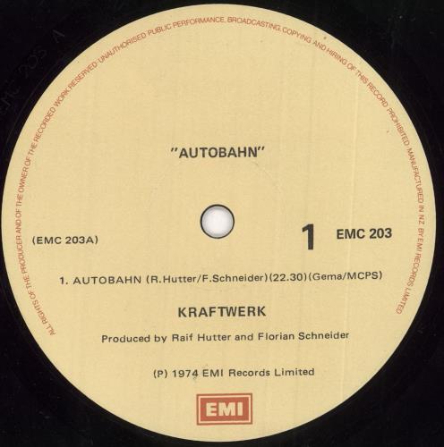 Kraftwerk Autobahn vinyl LP album (LP record) New Zealand KRALPAU744008