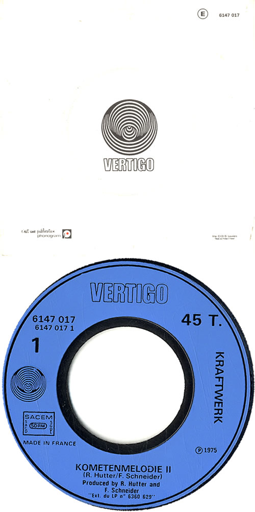 Kraftwerk Comet Melody 2 - EX 7" vinyl single (7 inch record / 45) French KRA07CO631561