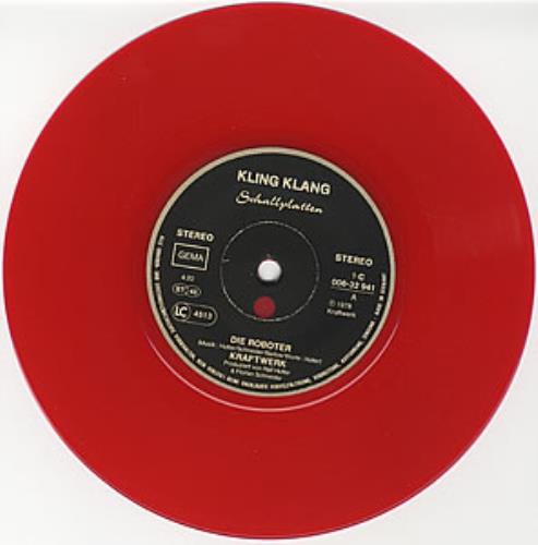 Kraftwerk Die Roboter - red vinyl 7" vinyl single (7 inch record / 45) German KRA07DI155775