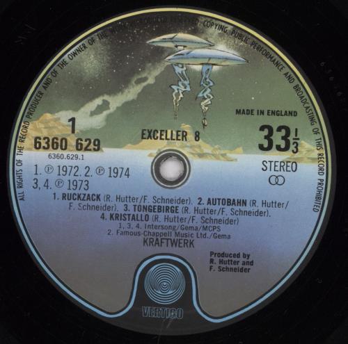 Kraftwerk Exceller 8 - Stickered - EX vinyl LP album (LP record) UK KRALPEX608627