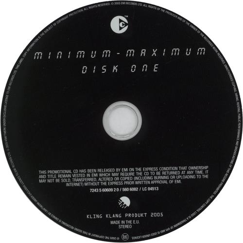 Kraftwerk Minimum-Maximum 2 CD album set (Double CD) UK KRA2CMI327067