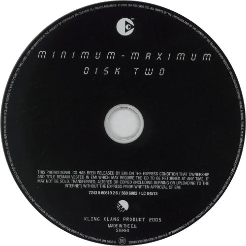 Kraftwerk Minimum-Maximum 2 CD album set (Double CD) UK KRA2CMI327067