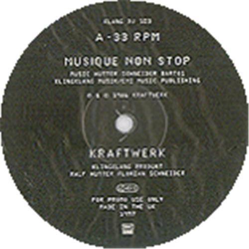 Kraftwerk Musique Non Stop 12" vinyl single (12 inch record / Maxi-single) UK KRA12MU126072