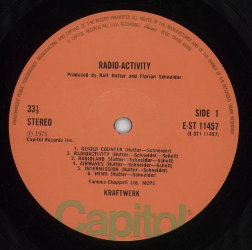 Kraftwerk Radio-Activity + Lyric Insert - EX vinyl LP album (LP record) UK KRALPRA693221