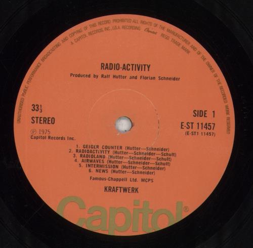 Kraftwerk Radio-Activity + lyric insert vinyl LP album (LP record) UK KRALPRA150065