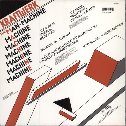 Kraftwerk The Man Machine - Pink label - EX vinyl LP album (LP record) US KRALPTH780714