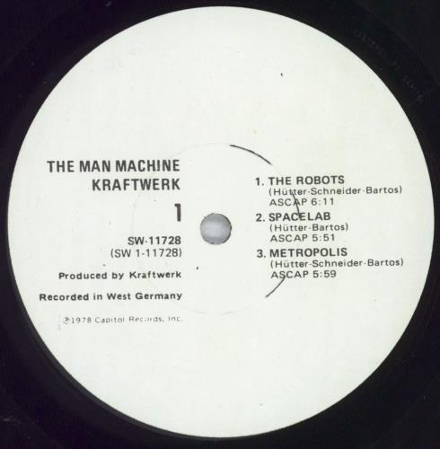 Kraftwerk The Man Machine - Test Pressing vinyl LP album (LP record) US KRALPTH821779