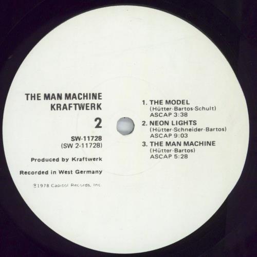 Kraftwerk The Man Machine - Test Pressing vinyl LP album (LP record) US KRALPTH821779
