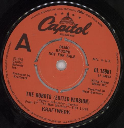 Kraftwerk The Robots - Demo Record - Fold-out Cover - EX 7" vinyl single (7 inch record / 45) UK KRA07TH839519