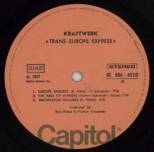 Kraftwerk Trans Europe Express vinyl LP album (LP record) Italian KRALPTR874774