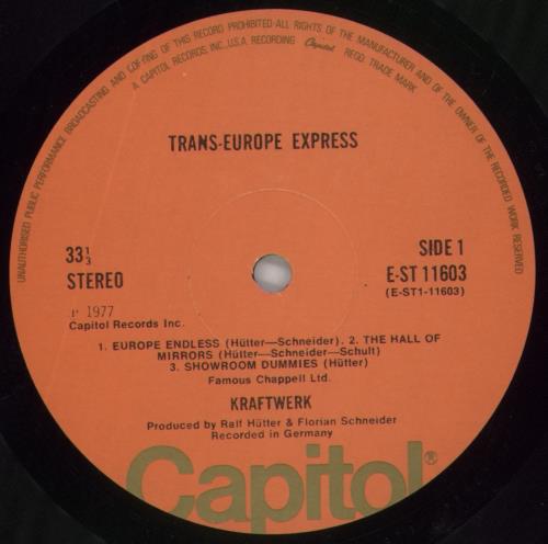 Kraftwerk Trans-Europe Express - 1st + Inner - VG vinyl LP album (LP record) UK KRALPTR790353